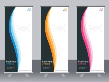 Ticari afişler açılır Standee afiş şablonu.