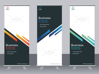 Ticari afişler açılır Standee afiş şablonu.