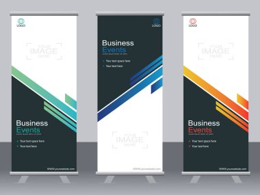 Ticari afişler açılır Standee afiş şablonu.