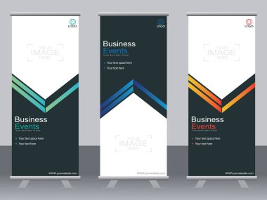 Ticari afişler açılır Standee afiş şablonu.