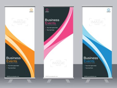 Ticari afişler açılır Standee afiş şablonu.