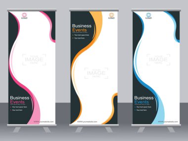 Ticari afişler açılır Standee afiş şablonu.