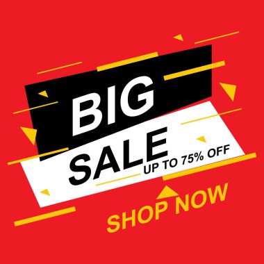 Satış afişi şablonu tasarımı.