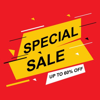 Satış afişi şablonu tasarımı.