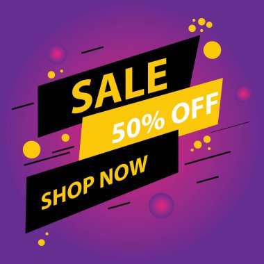 Satış afişi şablonu tasarımı.