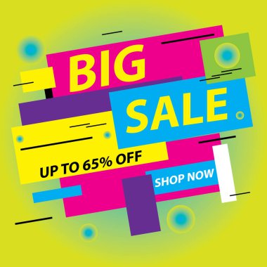 Satış afişi şablonu tasarımı.