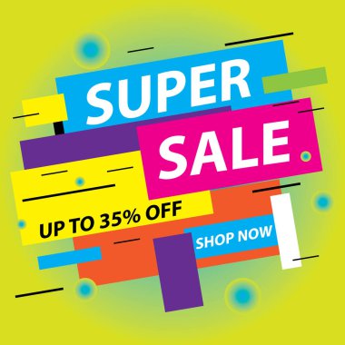 Satış afişi şablonu tasarımı.