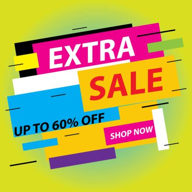 Satış afişi şablonu tasarımı.