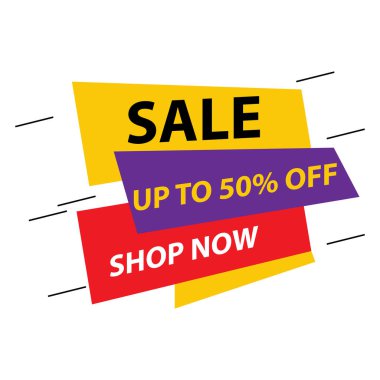 Satış afişi şablonu tasarımı modern pankart.