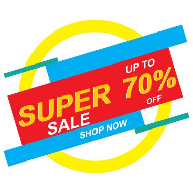 Satış afişi şablonu tasarımı modern pankart.