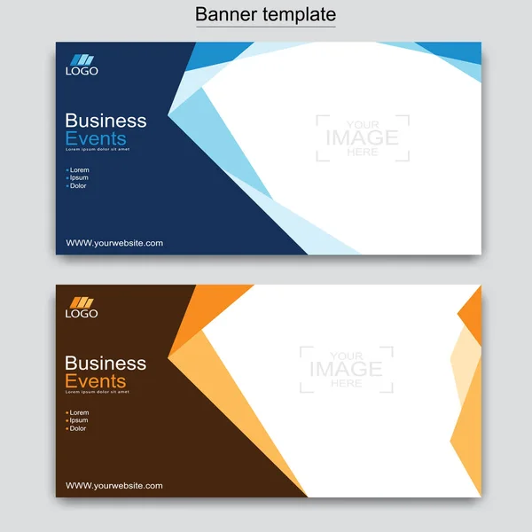 Vector Abstract Design Web Banner Template Web Design Elements Header — Stock Vector