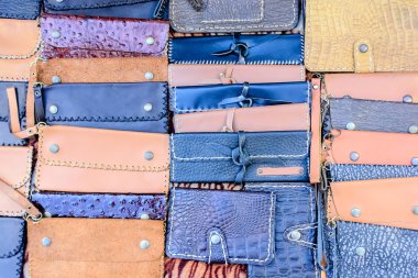 Deri cüzdan el yapımı arka plan