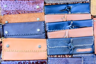 Deri cüzdan el yapımı arka plan