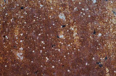 Vintage paslı demir duvar boya birçok lekeleri ile