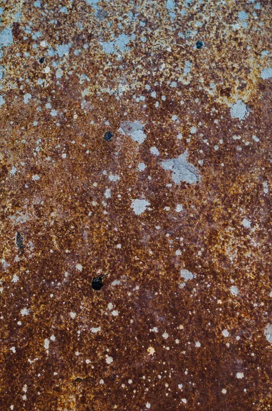 Vintage paslı demir duvar boya birçok lekeleri ile