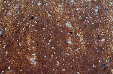 Vintage paslı demir duvar boya birçok lekeleri ile