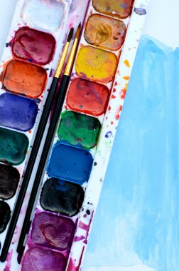 Sulu Boya paintbox kullanılan