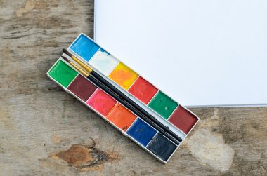 Sulu Boya paintbox kullanılan