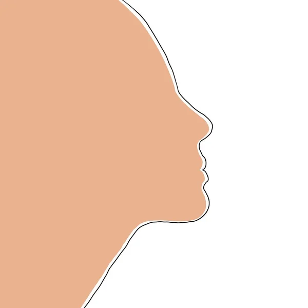 Ilustración Perfil Contorno Facial — Foto de Stock
