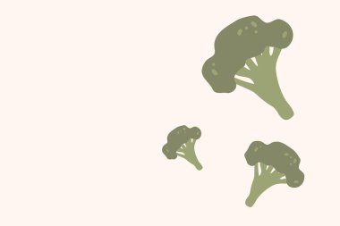 Sanat & Illustration Taze yeşil brokoli, vektör illüstrasyonu, sağlıklı yiyecekler, organik sebzeler, afişler ve web tasarımı