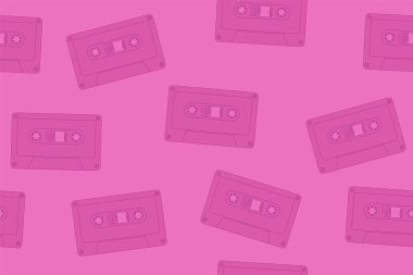  vektörsüz retro kaset kalıbı
