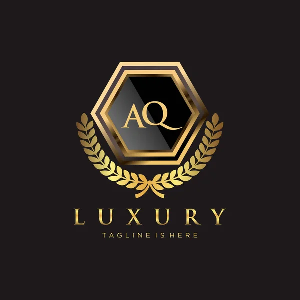 Letter Initial Royal Luxury Logo Template — Stock Vector