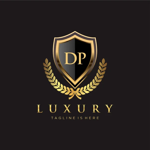 Brev Inledande Med Royal Luxury Logo Mall — Stock vektor