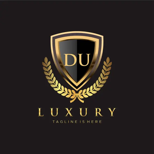 Lettera Iniziale Con Royal Luxury Logo Template — Vettoriale Stock