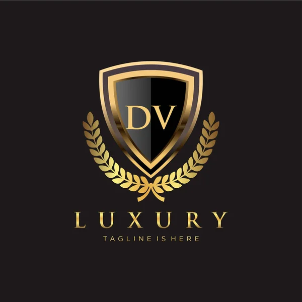 Brief Initial Mit Royal Luxury Logo Template — Stockvektor