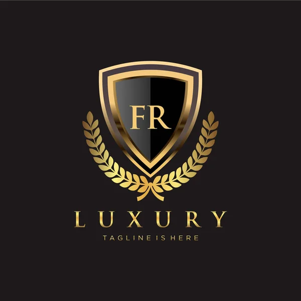 Frletter Initial Royal Luxury Logo Template — 图库矢量图片