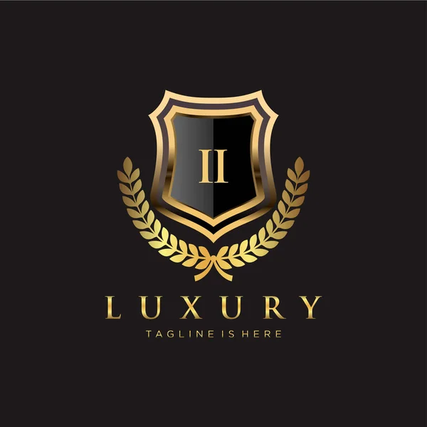 Letter Initial Royal Luxury Logo Template — Stockový vektor