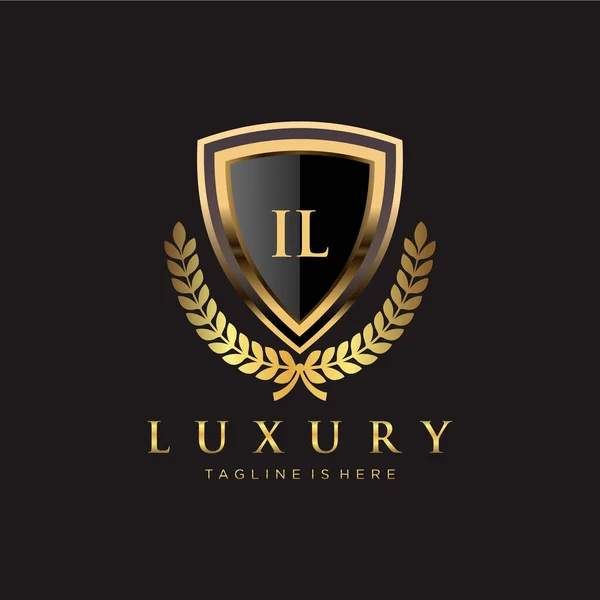 Letter Initial Mit Königlicher Luxus Logo Vorlage — Stockvektor