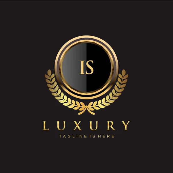 Brief Mit Vorlage Für Königliches Luxus Logo — Stockvektor