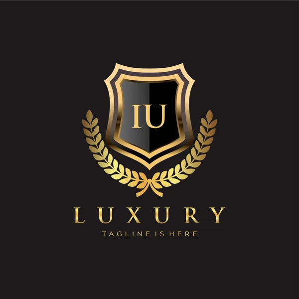 Buchstabe Initial Mit Königlicher Luxus Logo Vorlage — Stockvektor