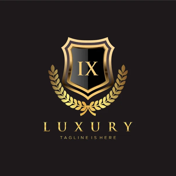 Letter Initial Royal Luxury Logo Template — Stock Vector