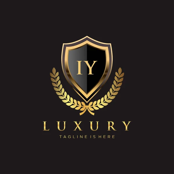 Brev Inledande Med Royal Luxury Logo Mall — Stock vektor