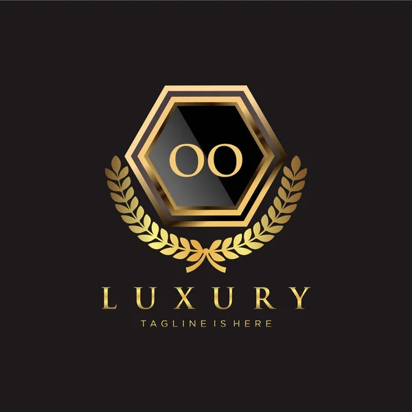 Letter Initial Royal Luxury Logo Template — Stock Vector