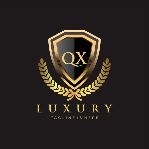 Буквенный Инициал Шаблоном Royal Luxury — стоковый вектор