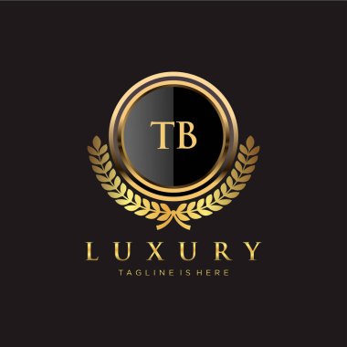 Kraliyet Konforlu Logo Şablonu ile TB Harfi Baş harfleri