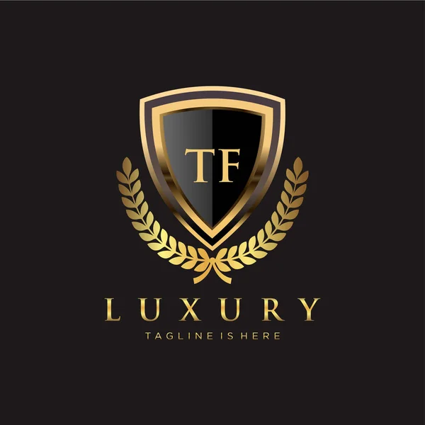 Letter Initial Met Royal Luxury Logo Template — Stockvector