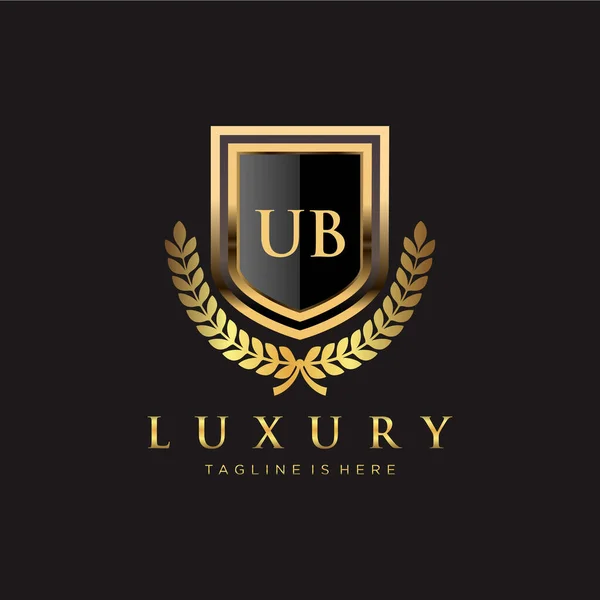 Letter Initial Met Royal Luxury Logo Template — Stockvector