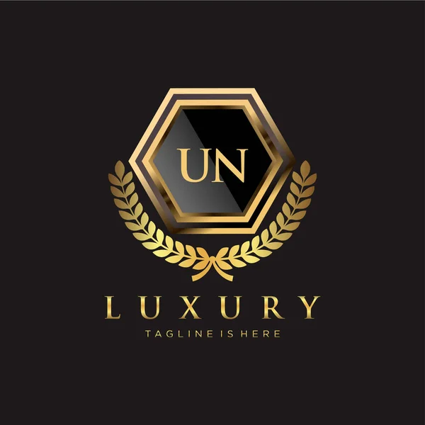 Unletter First Royal Luxury Logo Template — стоковий вектор
