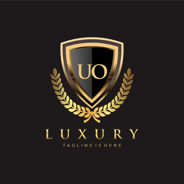 Letter Initial Royal Luxury Logo Template — Stockový vektor