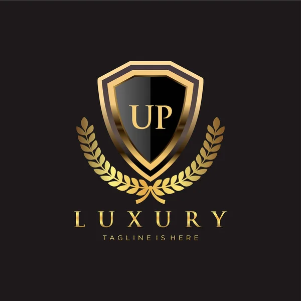 Lettre Initiale Avec Modèle Logo Luxe Royal — Image vectorielle