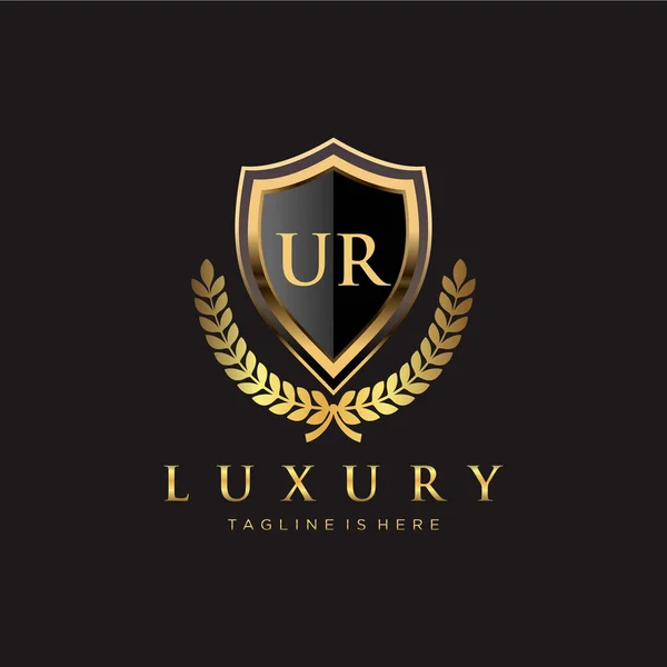 Инициал Письма Логотипом Royal Luxury — стоковый вектор