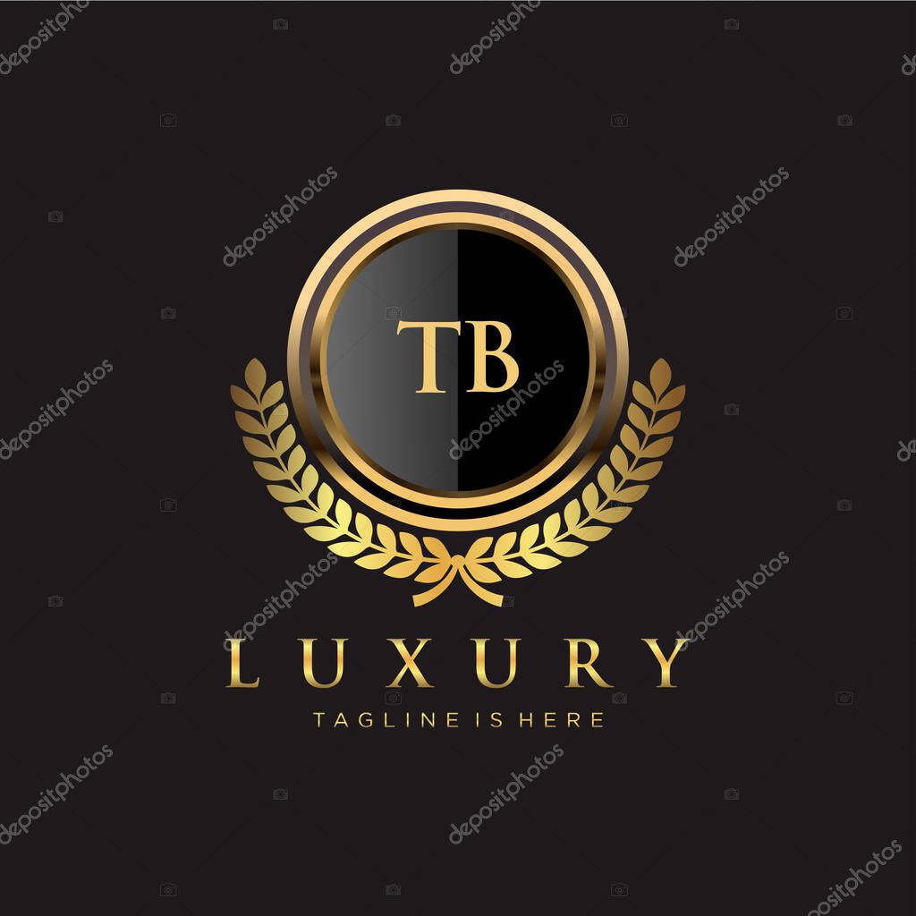 TB Letter Initial with Royal Luxury Logo Template