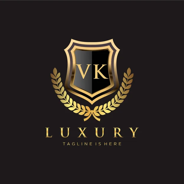 Letter Initial Royal Luxury Logo Template — Stock Vector