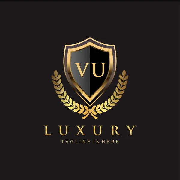 Letter Initial Met Royal Luxury Logo Template — Stockvector