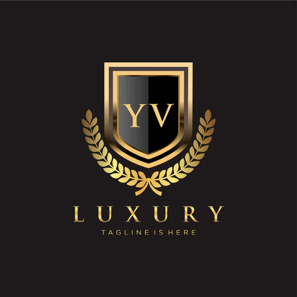 Brev Inledande Med Royal Luxury Logo Mall — Stock vektor