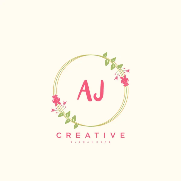 Beauty Vector Initial Logo Handwriting Logo Art Design Initial Signature — Stock Vector